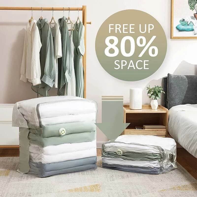 Vacuum Storage Bag 5pcs Combo Set (4pcs medium  +1pcs pump)